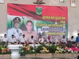 pelantikan pengurus sahabat hufadz lampung tengah