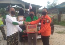 Atas Nama Kemanusiaan, Banser Lam-Teng Bantu Korban Puting Beliung Tulang Bawang