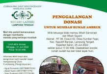 LAZISNU Lampung Tengah Peduli Kemanusiaan, Mari Bantu Rumah Ambruk Untuk Simbah Sanwirjak Seputih Banyak