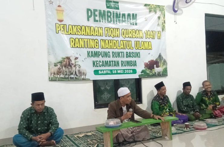 Pengurus Ranting NU Rukti Basuki, Rumbia Gelar Agenda Pembinaan Fiqih Qurban 1447 H