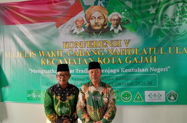 Hasil Konferensi ke-V MWCNU Kotagajah, KH. Zainuri Ali, S.H.I dan Kiai Imron Rosyadi, S.Pd.I Sebagai Rais Syuriyah dan Ketua Tanfidziyah Masa Khidmah 2026-2031
